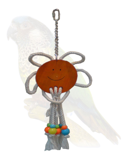 smiley hanging parrot toy 49*19cm