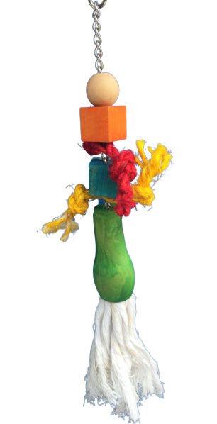 Colorful hanging Wooden Bird Toys 38*11cm