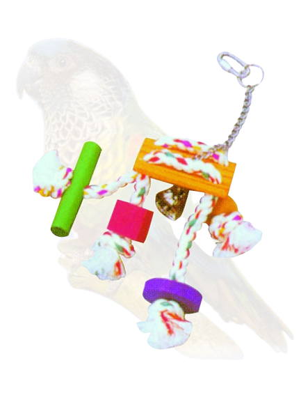 Colorful Wooden Bird Toys 36*14cm