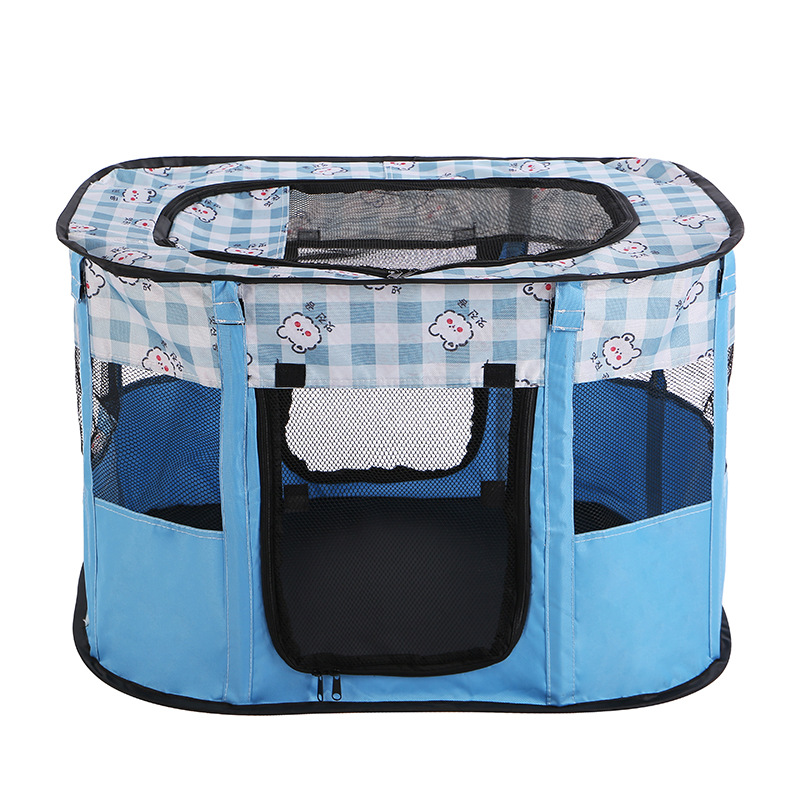 Foldable Rectangle Pet House -Blue S: 90*70*60cm