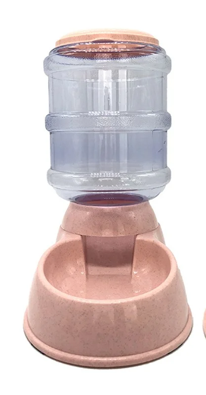 3.5L Pet Food Feeder 69*34*68cm Marble Pink