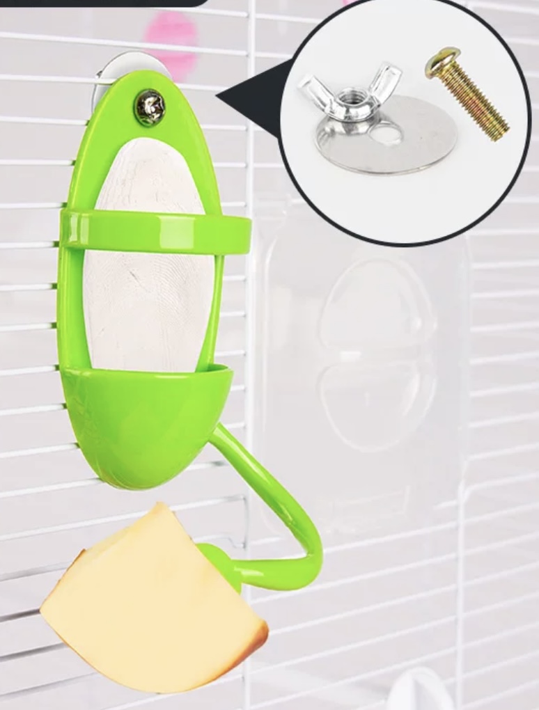 وحدة تغذية الطيور المعلقة مع حاوية، مع عظمة حبار واحدة