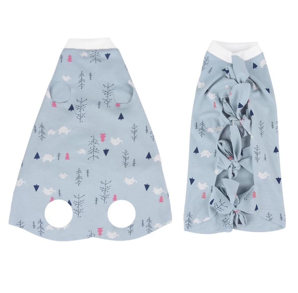 Pet Clothing M: 3-6kg, bust 31-43cm, back L 32cm Blue