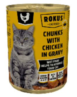 Rokus Chunks with Chicken in Gravy for Cat 415 gm