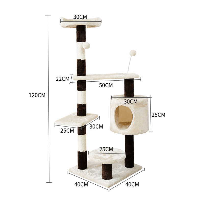 Level house Cat tree 40*40*120 cm