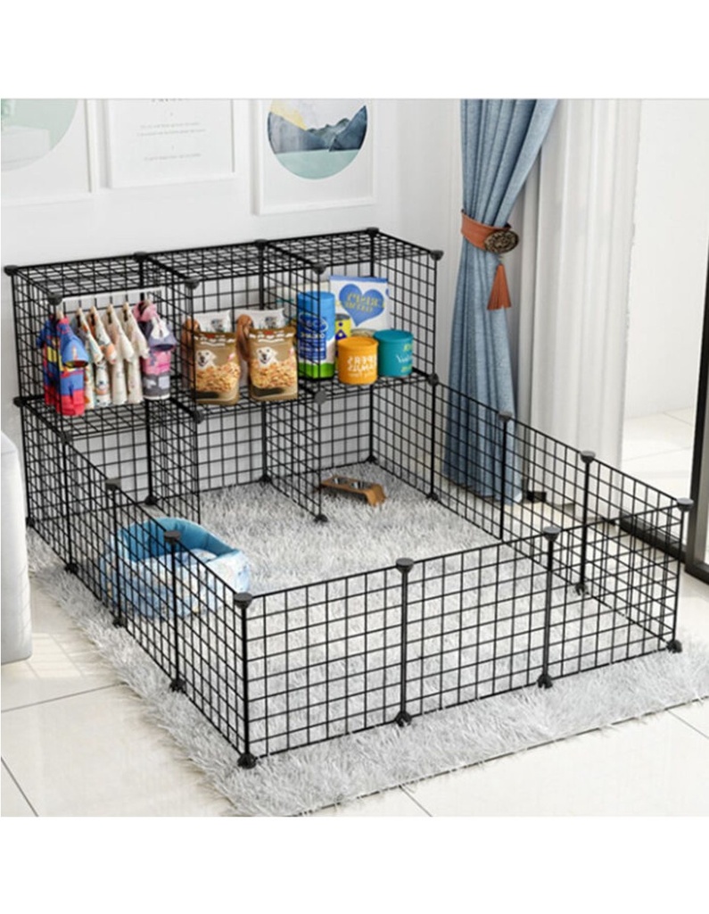 Black Fence Diy Iron Wire Panel 8 Sets