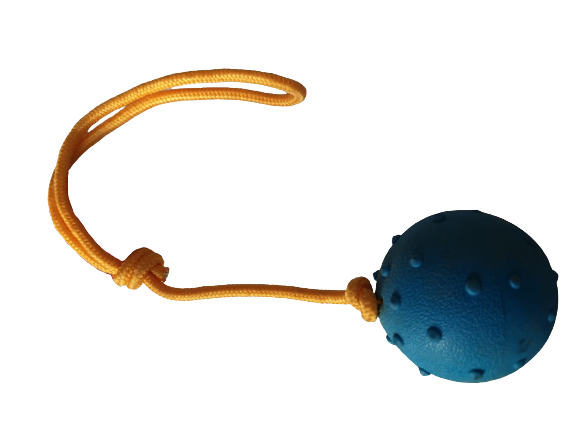 كرة مضغ بحبل قطني 38 سم وردي