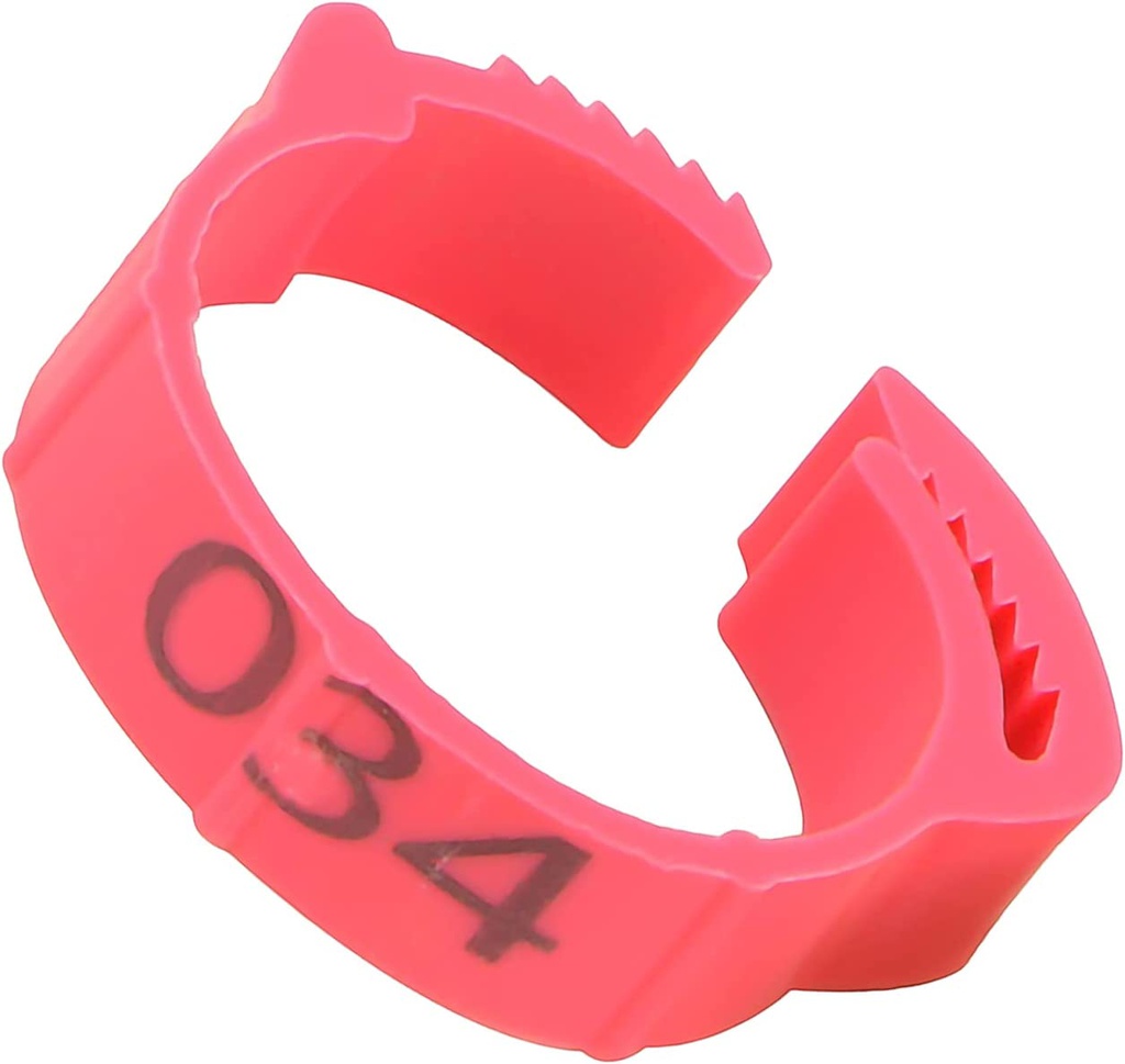 حجول للدجاج مع ارقام 10 سم