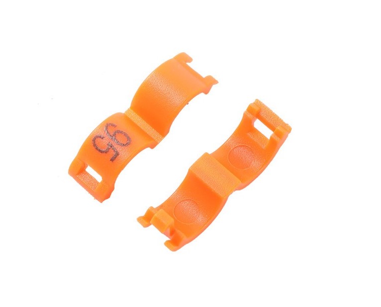 Plastic Clip Ring 4MM No.1-50 Orange