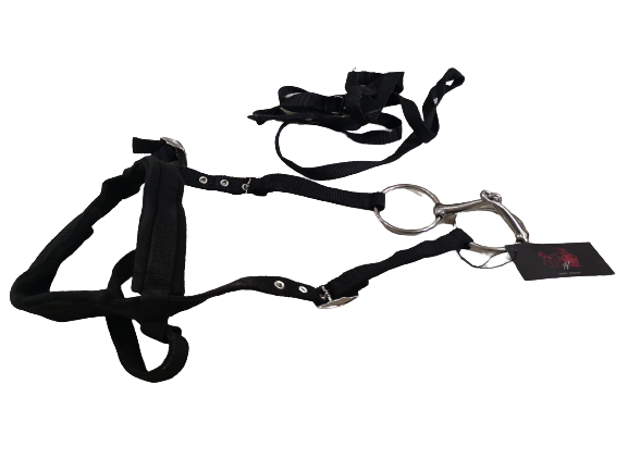 PP Horse Halter with Sponge L Black