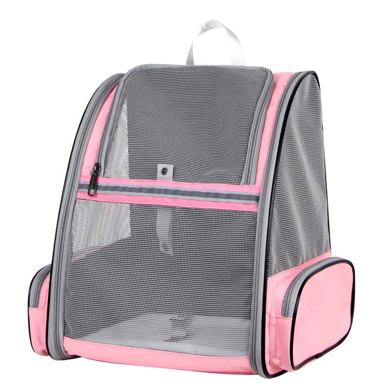 Pet Backpack L38cm*W32cm*H42.5cm Black & Grey Mesh