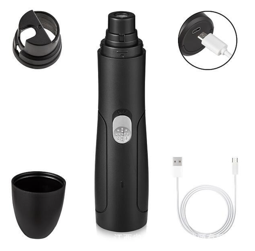  بت نيل أداة قص  أظافر الحيوانات الأليفة USB قابلة لإعادة الشحن