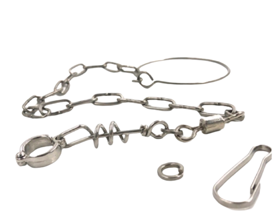 Size No.9 Parrot Foot Ring + Thick Chain L32cm