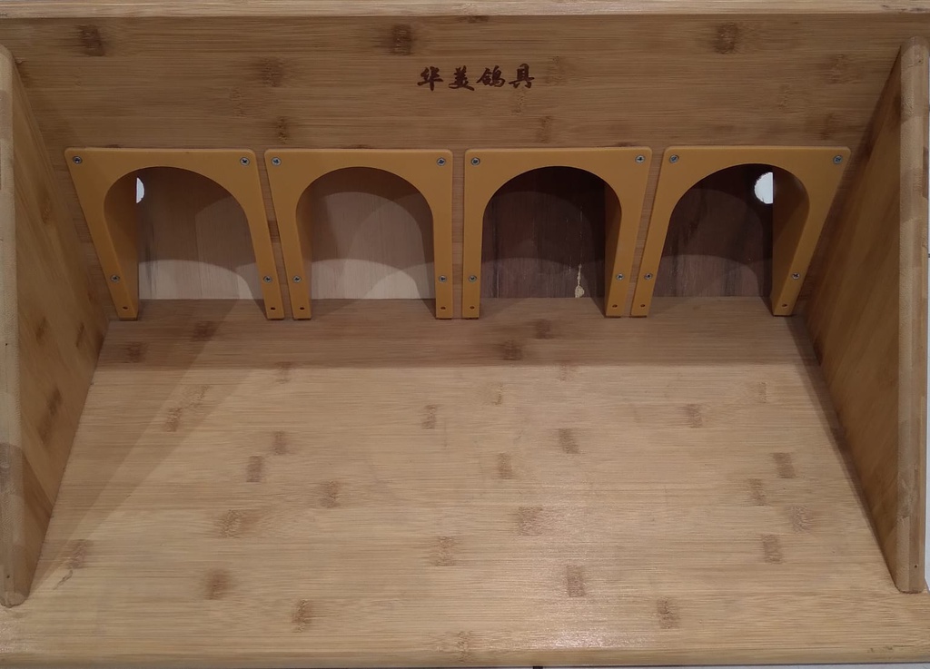 مدخل للحمام خشبي 4 فتحات 80 سم ns