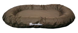 [5258240] Cushion Oval Brownbay Dark Brown 140 cm
