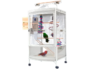 [690023601]  60*60*161 قفص ببغاء شفاف مع ستاند علوي